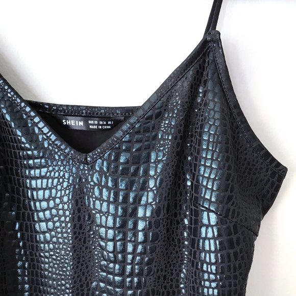 Black Croc Sexy Bodysuit Comfortable Never Worn - Picture 3 of 8